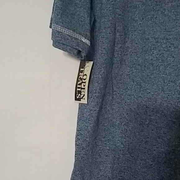 Open Trails Blue Short Sleeve Henley  NWT - Picture 4 of 6